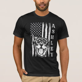 USA Patriot Rottweiler Hund US Pet T Shirt