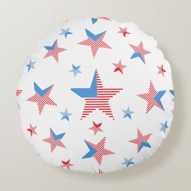 Usa Patriot Rund Kudde (Framsidan)