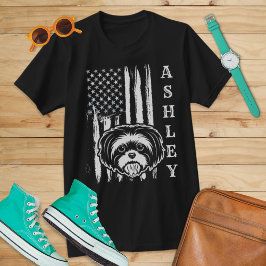 USA Patriot Shih tzu Hund US Pet T Shirt