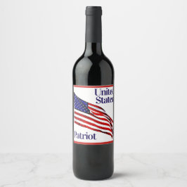 USA Patriot Vin-etikett Vinflaska Etikett