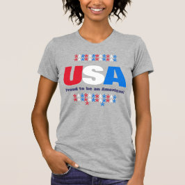 USA Patriotic 50 Stars Rött vitt blått T Shirt