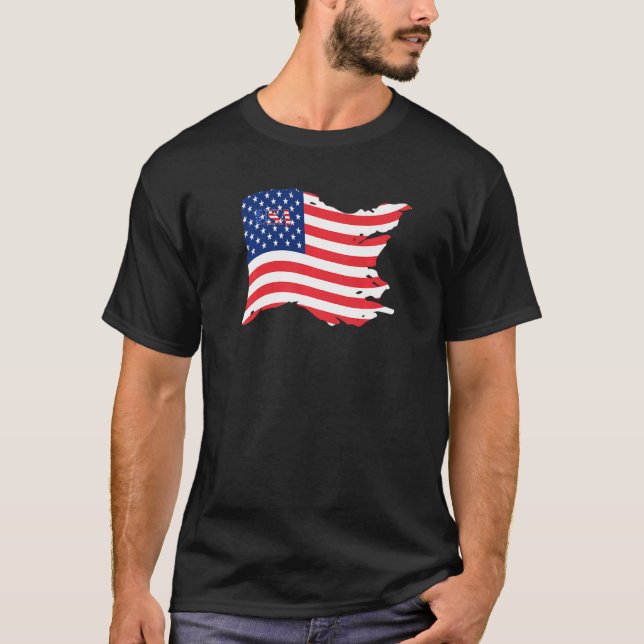USA Patriotic American Flag For Men Women Kids Boy T Shirt (Framsida)