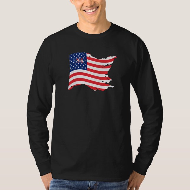 USA Patriotic American Flag For Men Women Kids Boy T Shirt (Framsida)