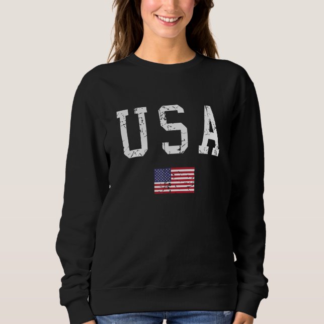 USA Patriotic American Flag Proud American Pride 4 T Shirt (Framsida)