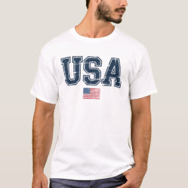 USA Patriotic American Flagga Distress T Shirt