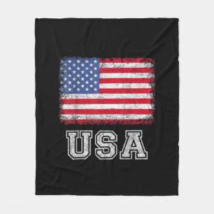 USA Patriotic American Flagga För manar Women Kids Fleecefilt