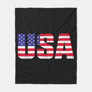 USA Patriotic American Flagga För manar Women Kids Fleecefilt