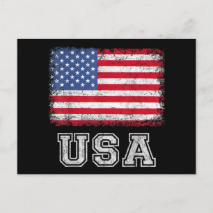 USA Patriotic American Flagga För manar Women Kids Helg Vykort