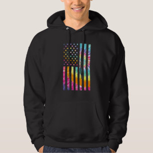 Usa Patriotic American Flagga För manar Women Kids Hoodie