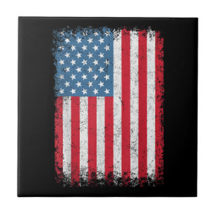 USA Patriotic American Flagga För manar Women Kids Kakelplatta