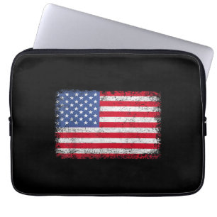 USA Patriotic American Flagga För manar Women Kids Laptop Fodral