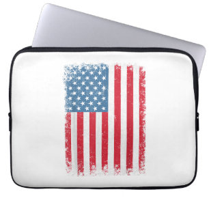 USA Patriotic American Flagga För manar Women Kids Laptop Fodral