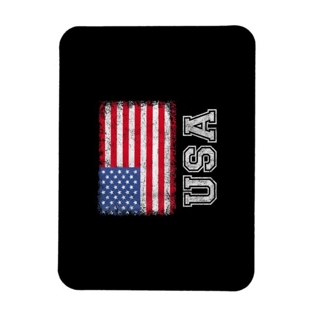 USA Patriotic American Flagga För manar Women Kids Magnet (Vertikal)