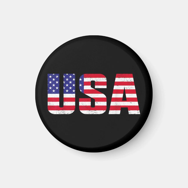 USA Patriotic American Flagga För manar Women Kids Magnet (Framsidan)