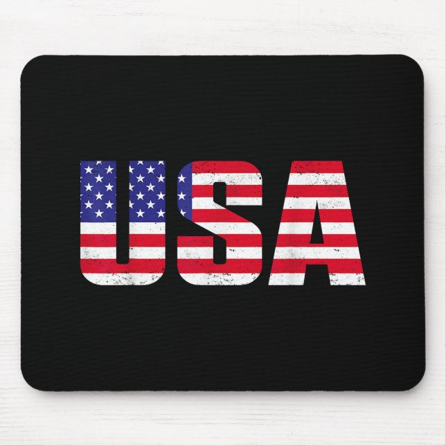 USA Patriotic American Flagga För manar Women Kids Musmatta (Framsidan)