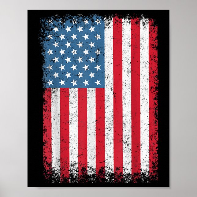 USA Patriotic American Flagga För manar Women Kids Poster (Framsidan)