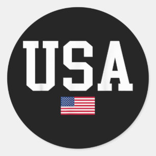 USA Patriotic American Flagga För manar Women Kids Runt Klistermärke