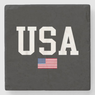 USA Patriotic American Flagga För manar Women Kids Stenunderlägg