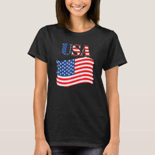 USA Patriotic American Flagga För manar Women Kids T Shirt