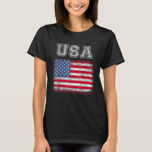USA Patriotic American Flagga För manar Women Kids T Shirt