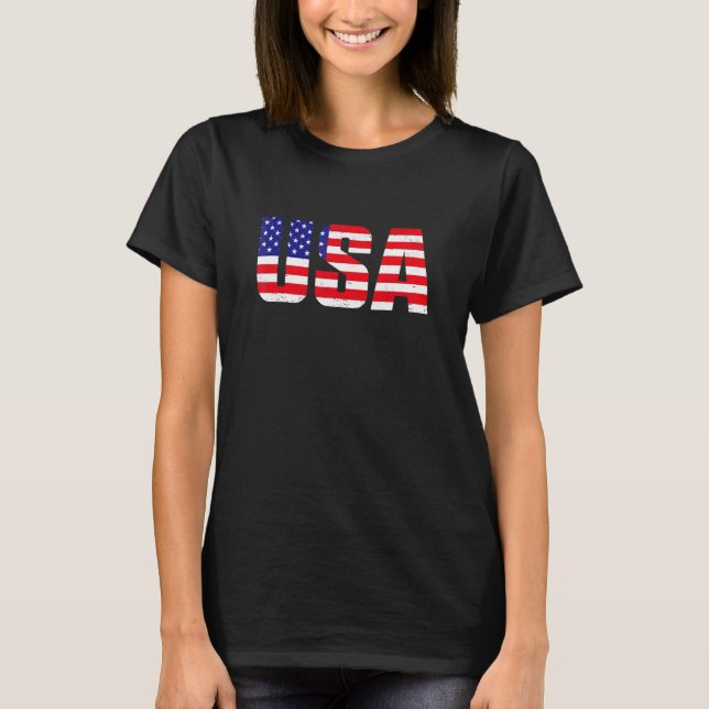 Usa Patriotic American Flagga För manar Women Kids T Shirt (Framsida)