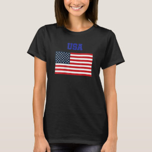USA Patriotic American Flagga För manar Women Kids T Shirt