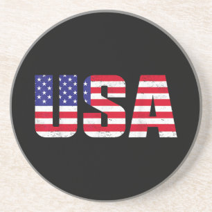USA Patriotic American Flagga För manar Women Kids Underlägg