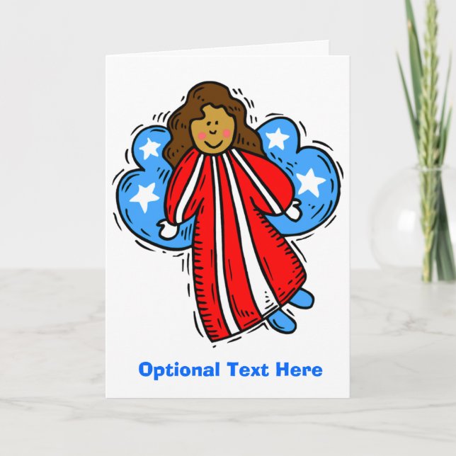 USA-Patriotic Angel Kort (Framsida)