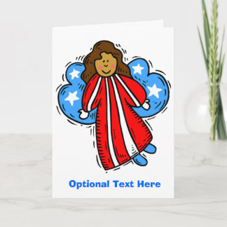 USA-Patriotic Angel Kort