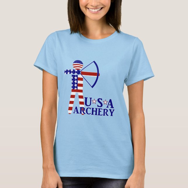 USA Patriotic ARCHERY T Shirt (Framsida)
