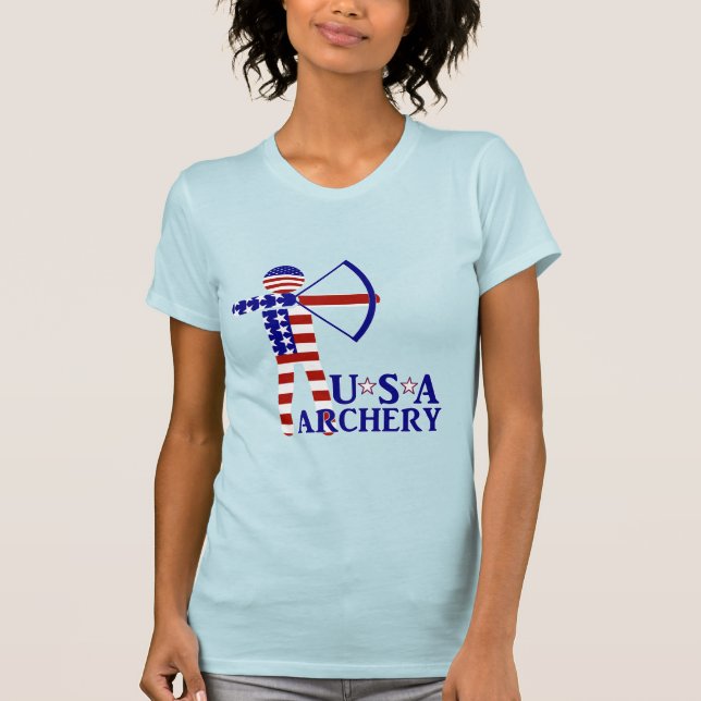 USA Patriotic ARCHERY T Shirt (Framsida)