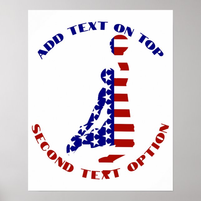 USA Patriotic BASKETBALL Poster (Framsidan)