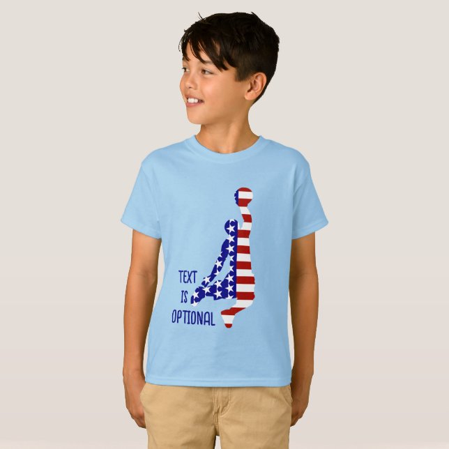USA Patriotic BASKETBALL T Shirt (Hel framsida)