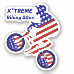 USA Patriotic Biking BMX Klistermärken