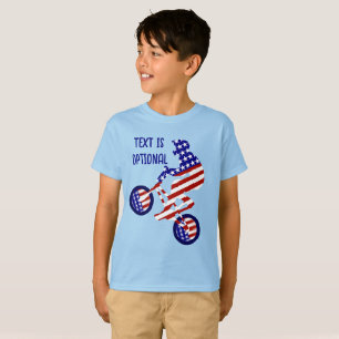 USA Patriotic Biking BMX T Shirt