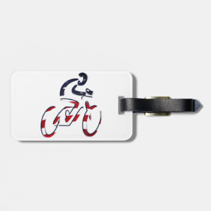 USA Patriotic Biking CYCLING Bagagebricka