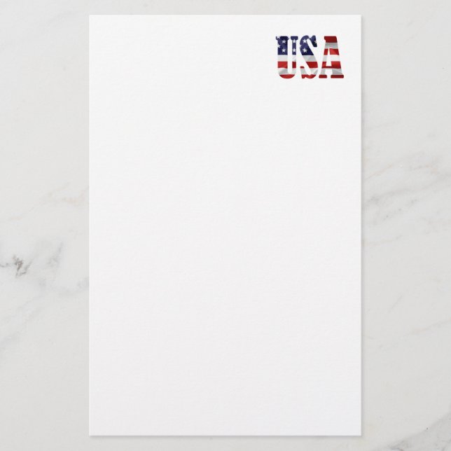 USA Patriotic Brevpapper (Framsida)