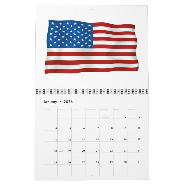 USA Patriotic Calendar Kalender (Jan 2026)