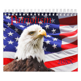 USA Patriotic Calendar | Redigerbar årstext Kalender