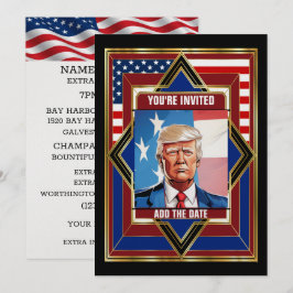 USA Patriotic Deco Inbjudningar