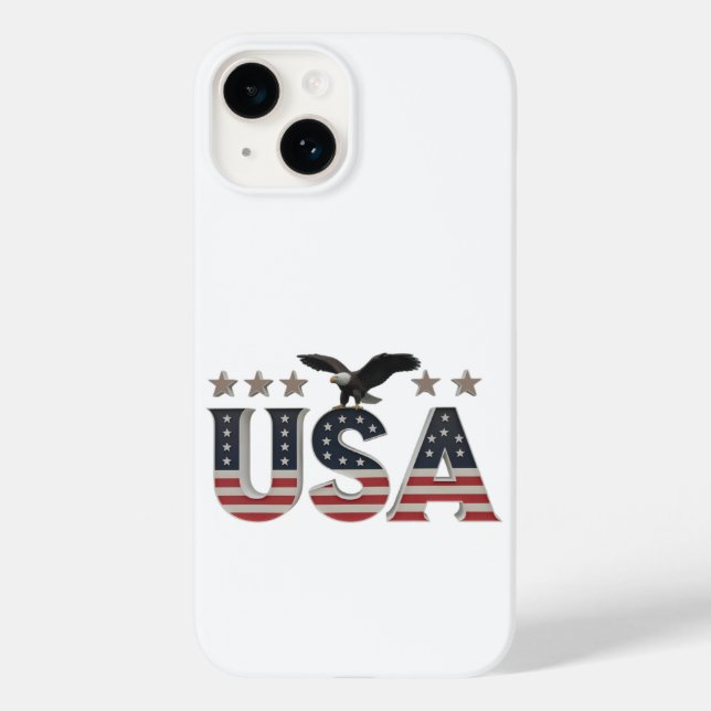 USA Patriotic Eagle + Stars Flagga Design for Prid (Baksida)