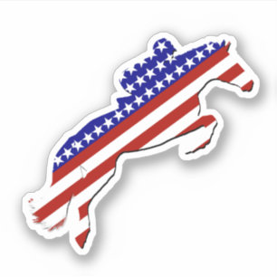USA Patriotic Equestrian Klistermärken