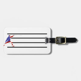 USA Patriotic Fencen Garde Sports Bagagebricka
