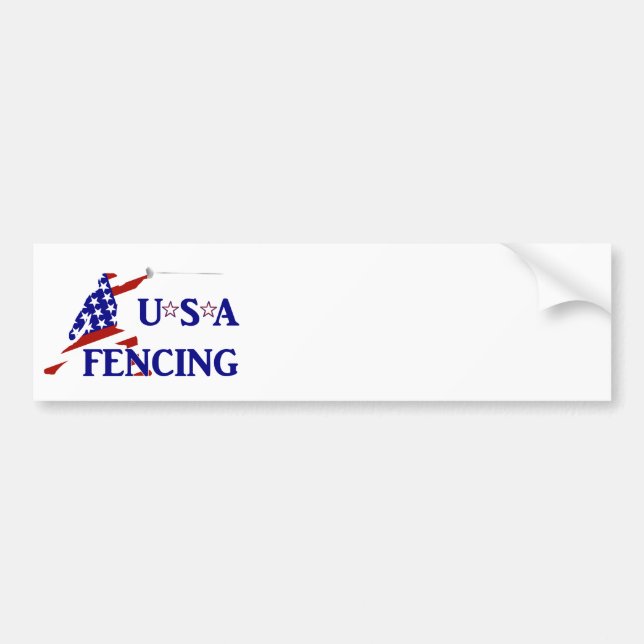USA Patriotic Fencen Garde Sports Bildekal (Framsidan)