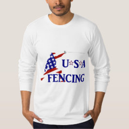 USA Patriotic Fencen Garde Sports T-shirt