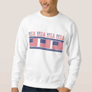 USA Patriotic Flagga, Förenta staterna Lång Ärmad Tröja