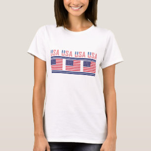 USA Patriotic Flagga, Förenta staterna T Shirt