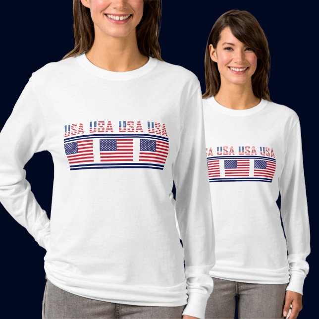 USA Patriotic Flagga, Förenta staterna T Shirt (Skapare uppladdad)