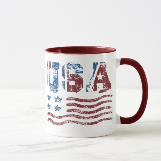 USA Patriotic Flagga Mugg (Höger)