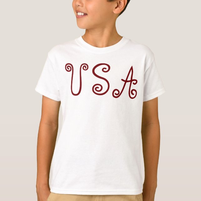 USA Patriotic Flagga T-shirt (Framsida)